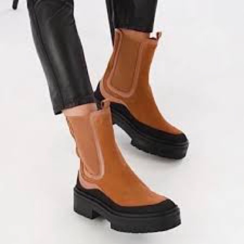 Sam Edelman Brown and Black Ankle Boots